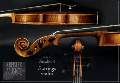 画像2: GCV-500A ５弦バイオリン◆C弦プラスで音域拡張！◆ストラディバリモデル