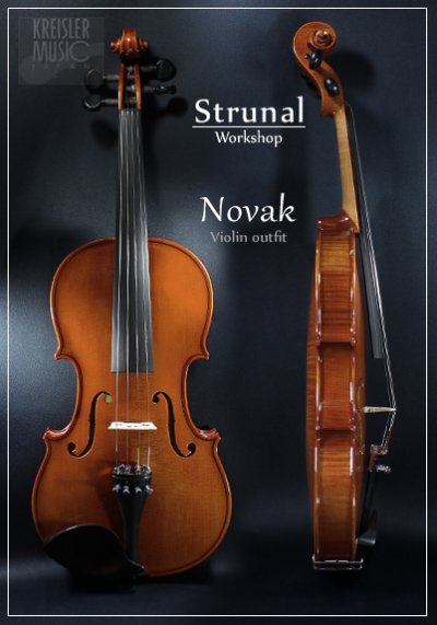 画像2: Strunal ◆高級バイオリンセット Novak （ペルナンブーコ弓付き）◆チェコ製　分数1/2、3/4サイズ