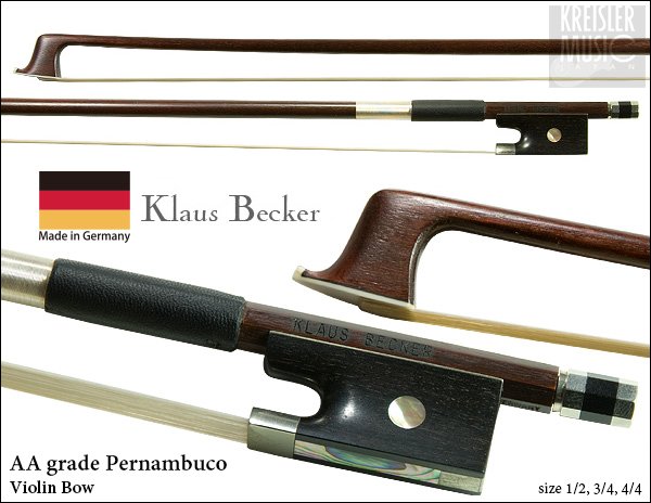 画像1: バイオリン弓◆ドイツ製◆Klaus Becker 最上質AAペルナンブーコ◆1/2〜4/4サイズ (1)