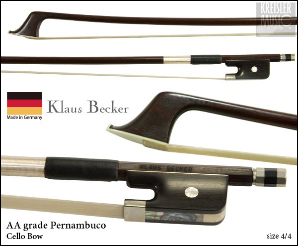 画像1: チェロ弓◆ドイツ製◆Klaus Becker 最上質AAペルナンブーコ (1)