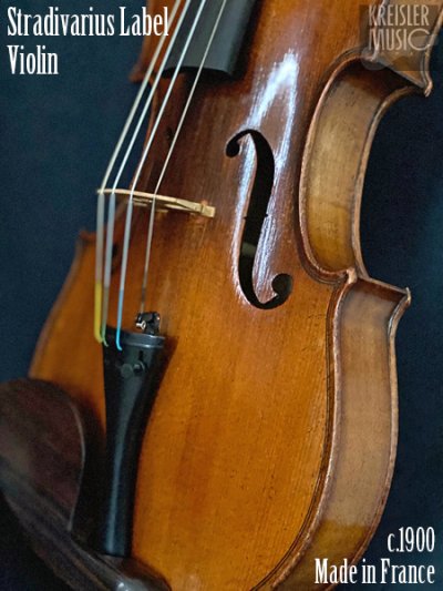画像2: フランス製オールド◆バイオリン Paris c.1900 Stradivarius Label
