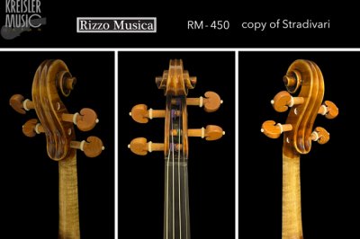 画像3: 優秀個体! Rizzo Musica◆450 バイオリン Stradivariモデル 欧州材 一枚板 V
