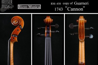 画像3: 【お勧め!】Rizzo Musica◆450 バイオリン ガルネリ 1743 Cannonモデル 欧州材 I