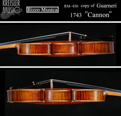 画像2: 【お勧め!】Rizzo Musica◆450 バイオリン ガルネリ 1743 Cannonモデル 欧州材 I