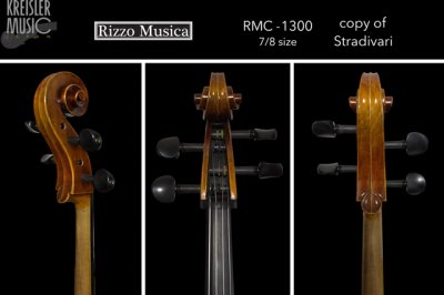 画像3: Rizzo Musica◆1300 チェロ Stradivariモデル 欧州材◆超軽量カーボンケース付き！  7/8サイズ