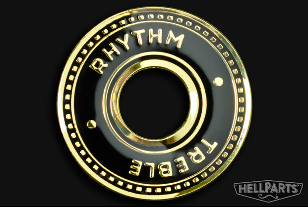 トグルスイッチプレート Gibson(ギブソン)/Epiphone(エピフォン)など対応◆CHEQUER ゴールド